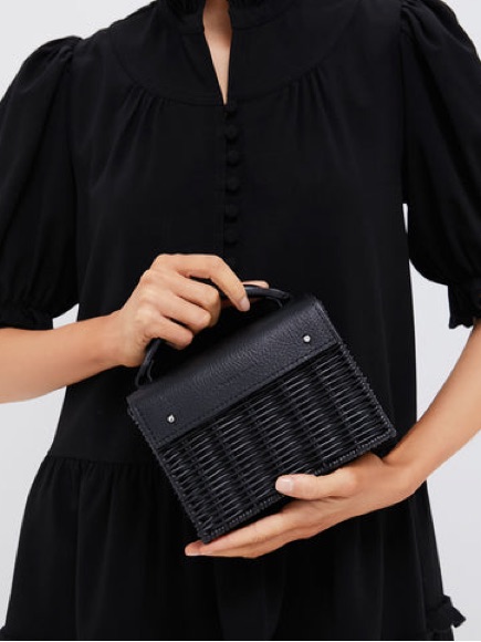 Wicker Wings Black Mini Kuai Bag